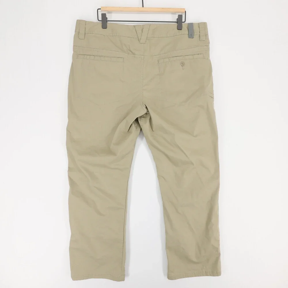 Toad&Co Departure Pants Mens 38x32 Khaki Chino Stretch Travel Outdoor Utility